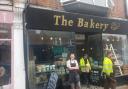 Andy Cole outside The Bakery in Felixstowe which faces closure due to energy bills