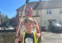 10-year-old Zach spent his holiday picking litter around Ipswich, Supplied