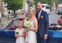 Ben and Amy Norton, from Ipswich, tied the knot in Bury St Edmunds on Thursday with their two little girls, Maisie and Evie, as flower girls.