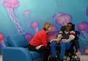 Consultant paediatrician Dr Lauren Filby with 15-year-old Danilo Narciso in the new sanctuary room