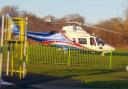 An air ambulance was called to a medical emergency in Ipswich