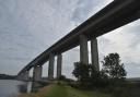 The Orwell Bridge is closed due to strong winds caused by Storm Isha