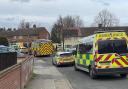 Emergency servcies attending flat fire in Ipswich