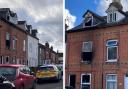 It is believed a woman had to jump from her first floor window when a house caught fire in Hampton Road, Ipswich.