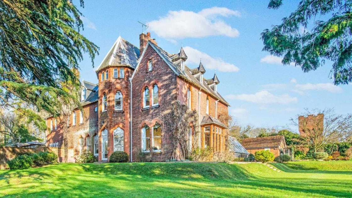 'Gothic' Victorian home near Ipswich with 35-foot orangery up for sale 
