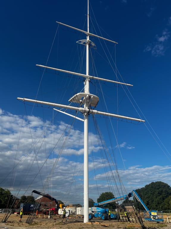 Ipswich Star: The mast having finally been restored to its former glory. Image: Heritage Marine Foundation Ipswich Star: The mast having finally been restored to its former glory. Image: Heritage Marine Foundation