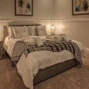 One of the luxury bedrooms at The Hog Hotel in Pakefield