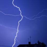 An amber weather warning for thunderstorms has been issued in Suffolk