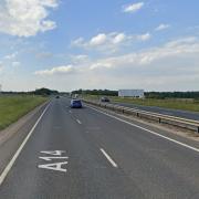 The incident happened on the A14 near Stowmarket