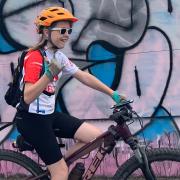 Lovisa Yates and her dad Jamie cycled from their home in Great Blakenham to Bristol