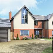 The homes are being built in Creeting St Mary, near Needham Market