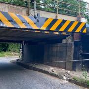 The bridge in Needham Market is frequently struck by vehicles