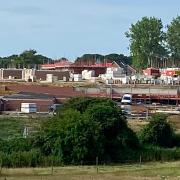 Construction teams hard at work on the next stage of the 560-home project at Felixstowe