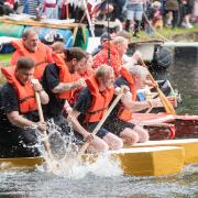 The Needham Market Raft Race has returned with a splash following an enforced two-year break.