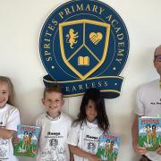 Sprites Primary Academy in Ipswich had a visit from award winning author Nate Wrey who launched his new book