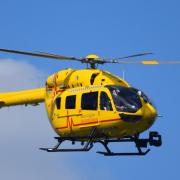 The air ambulance was called to the accident in Iken
