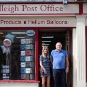 Jeremy and Debbie Brown outside their post office and retail business