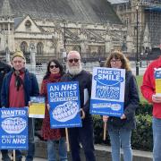 Toothless campaigners in London for their meeting with MPs. Picture: CONTRIBUTED