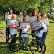 Mark, Alex, Tory, George, Kieran and Becky will be cycling 309 miles over two countries over four days in July