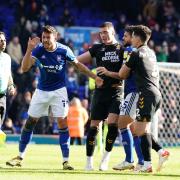 Ipswich Town and Cambridge United players confronted officials after their game at Portman Road on April 2. Both clubs have now been fined by the FA