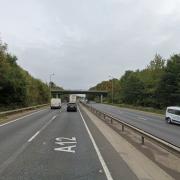 Part of the A12 is currently closed after a crash
