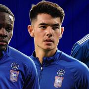 (L-R) Tyreece Simpson, Elkan Baggot and Cameron Humphreys are three young players whom Mark Heath would like to see play for Ipswich Town before the end of the season