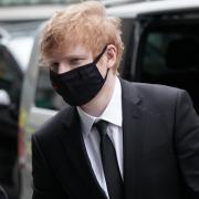 Ed Sheeran outside the High Court in London for a copyright trial over Shape of You