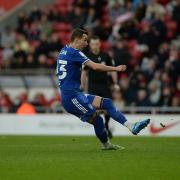 Bersant Celina forces save with a first time shot during the first half at The Stadium of Light against Sunderland
