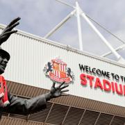 The Stadium of Light, with statue of former manager Bob Stokoe