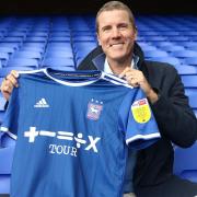 Ipswich Town owner Brett Johnson, pictured during his first visit to Portman Road