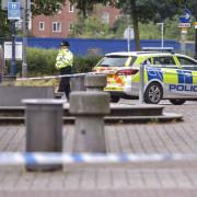 An area of Cardinal Park in Ipswich was cordoned off on Friday