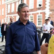 Sir Keir Starmer chats to people in Ipswich