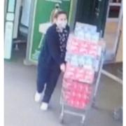 Police want to speak to the woman captured on CCTV at the Morrisons supermarket in Hadleigh.