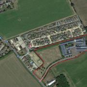 Land at Great Bricett Business Park where plans for up to 73 prefabricated bungalows have been lodged
