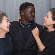 Oscar® Winners Yuh-Jung Youn, Daniel Kaluuya and Frances McDormand backstage during the Oscars® at Union Station in Los Angeles. Will the film awards become increasingly dominated by streaming services in the future?
