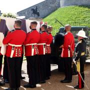 Pall bearers at the Duke of Edinburgh's funeral, including, Lieutenant General Sir James Hockenhull