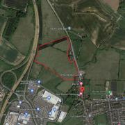 Land on the edge of Ipswich where 190 homes will be built