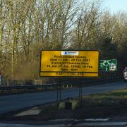 Resurfacing works have been ongoing on the A14 just outside Ipswich