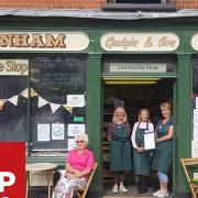 'The Wednesday Ladies' received a certificate on behalf of Bliss Marshall and the team at Coddenham Community Shop. Pictured: (left to right) Margaret Baker, Gail Springett, Diane Mills, Tracey Deveney Picture: MORE THAN A SHOP