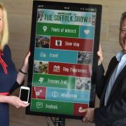 Launch of new Suffolk Show app at Trinity Park. Left to right, Show director Bee Kemball and Jonathan Legh-Smith from BT. Picture: GREGG BROWN