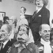 Puppets from the satirical ITV series Spitting Image on exhibition at Norwich Art School in 1985. Photo: Archant