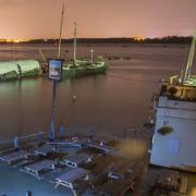 The tables from the famous Butt and Oyster floating in the River Orwell at Pin Mill after the storm surge of 2013. Photo by 
Anthony Cullen - 
photographicday.com