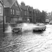 Burrell Road, Ipswich, during the flood of August 1977