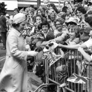 Queen visiting Ipswich in 1977