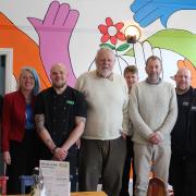 Terry Waite (middle) was joined by the Emmaus Suffolk team at the Felixstowe Road venue