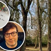 Julian Gibbs found the flowers and note in Christchurch Park.