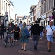 Shoppers in Ipswich high street