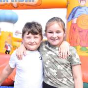 Layla and Finlay at Chantry Park family fun day in Ipswich