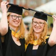 Identical twins Megan and Molly Bailey from Sudbury graduated in Law with Criminology from University of Suffolk.