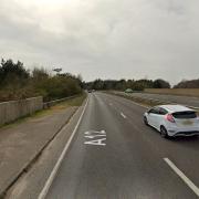 The incident happened on the A12 between Martlesham and Woodbridge